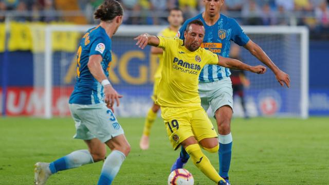 Partido entre el Villarreal y el Atlético de Madrid.