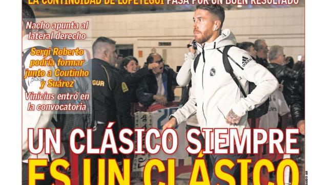 La portada del diario AS (28/10/2018)