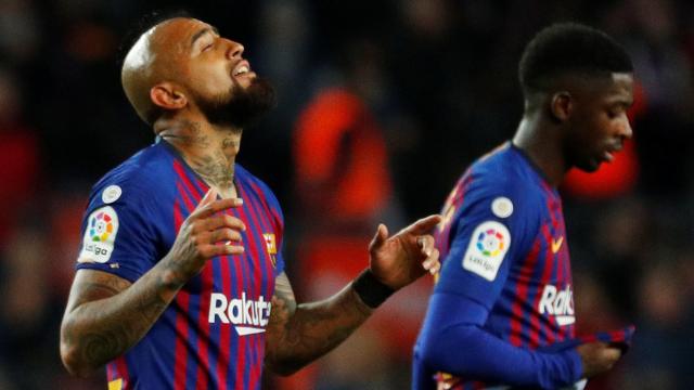 Arturo Vidal celebra su gol contra el Real Madrid