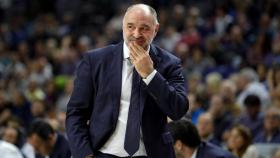 Pablo Laso, durante el encuentro frente a San Pablo Burgos