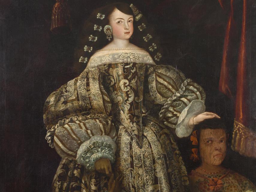 Retrato de María Luisa de Toledo y la mujer enana indígena.