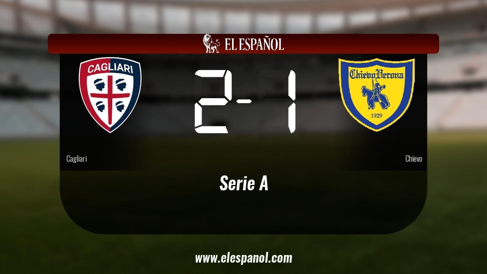 Triunfo del Cagliari por 2-1 frente al Chievo