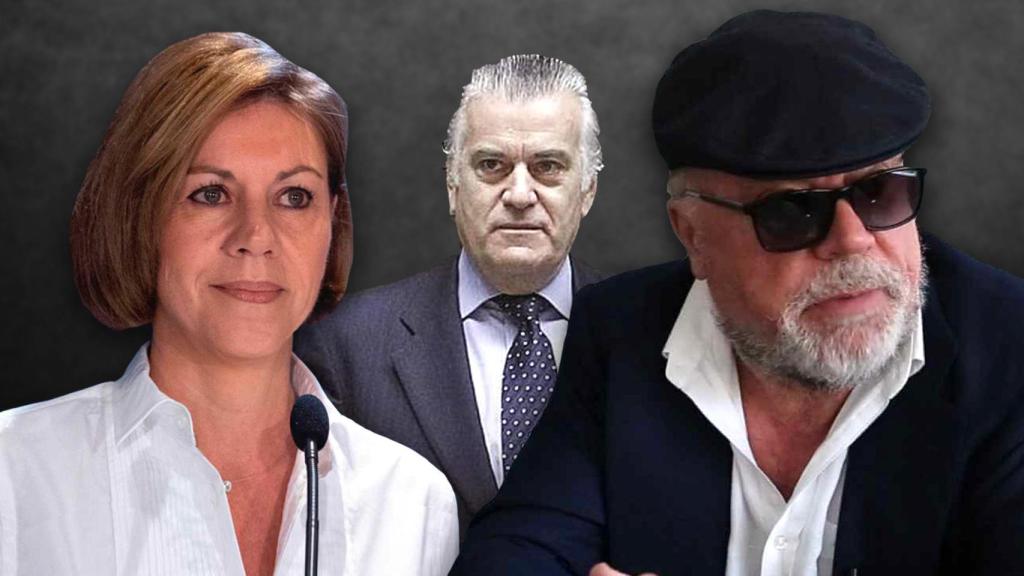 María Dolores de Cospedal, Luis Bárcenas y José Villarejo.