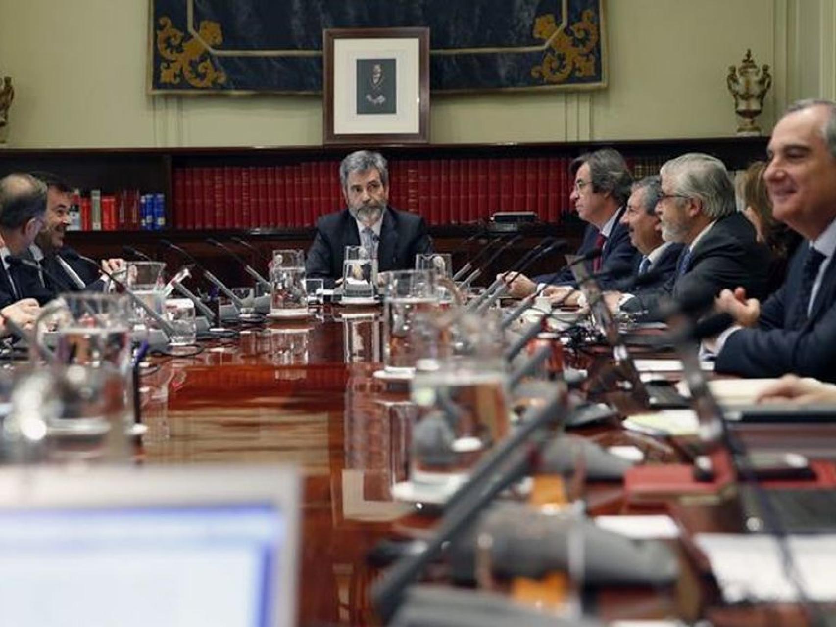 Reunión del pleno del Consejo General del Poder Judicial./