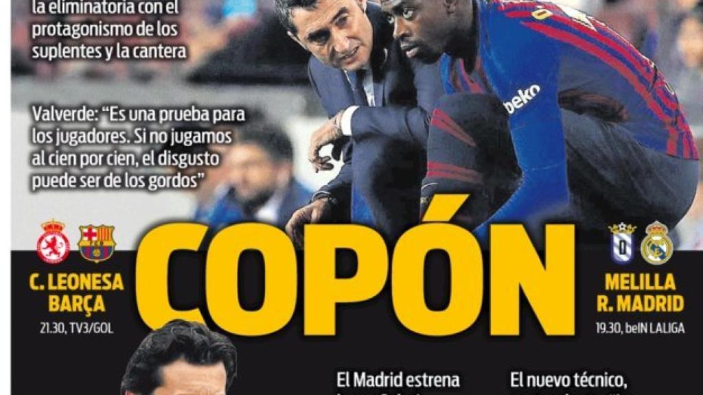 La portada del diario SPORT (31/10/2018)