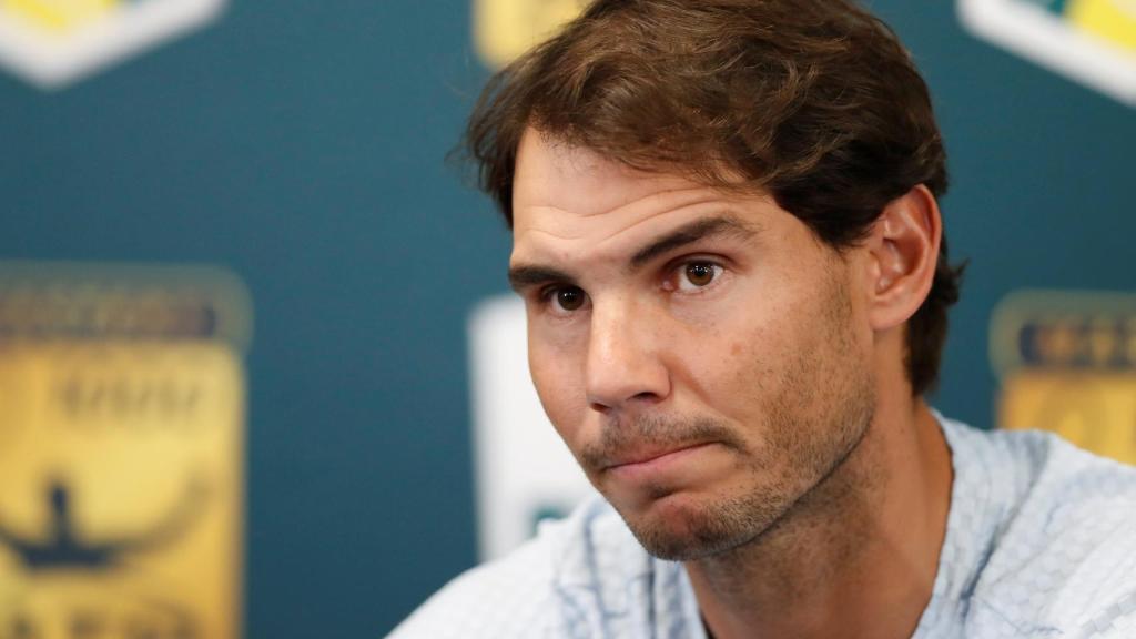 Nadal, anunciando su renuncia a jugar en París.