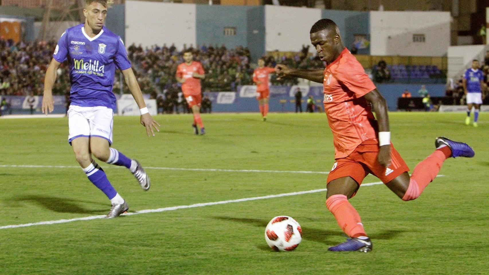 Vinicius en el Melilla - Real Madrid