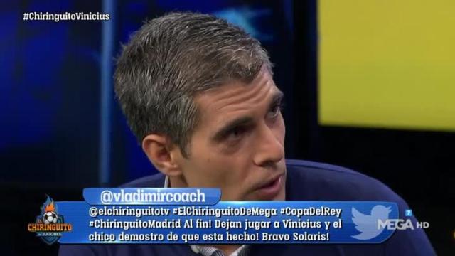 José Luis Sánchez en El Chiringuito. Foto: Twitter (@elchiringuitotv)