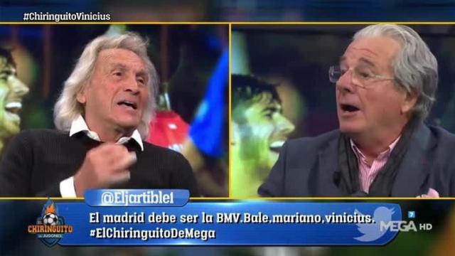 El 'Loco' Gatti y Jorge D'Alessandro. Foto: Twitter (@elchiringuitotv)