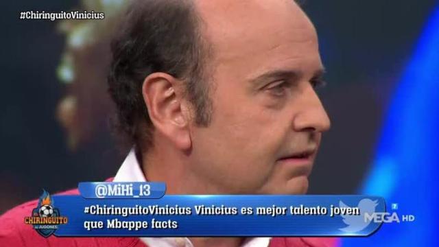 Juanma Rodríguez, tertuliano de El Chiringuito. Foto: Twitter (@elchiringuitotv)