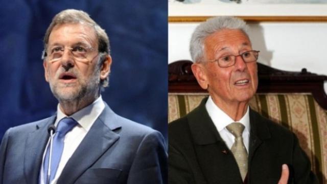 Mariano Rajoy padre e hijo.