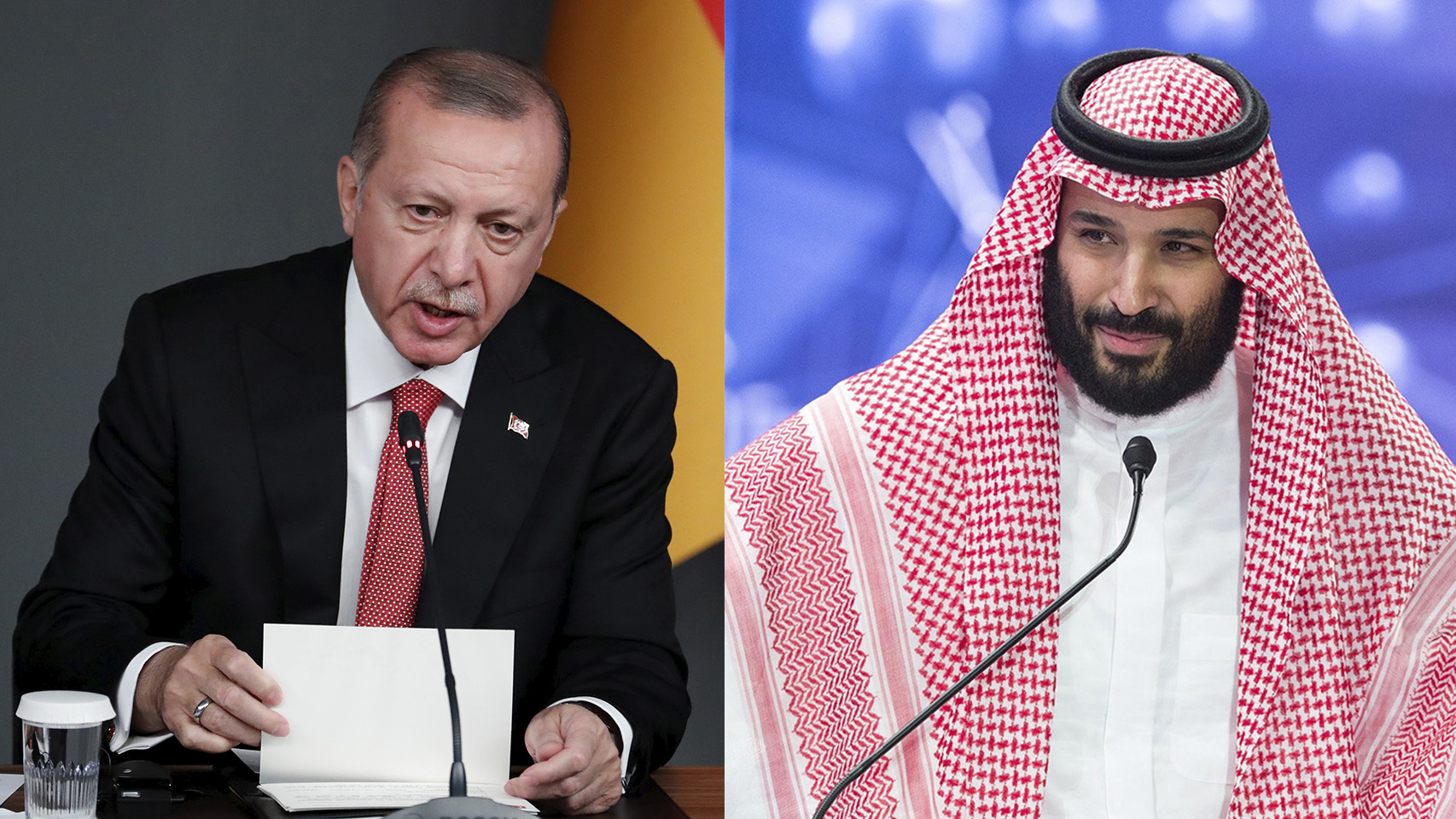 Erdogan y Mohamed bin Salman