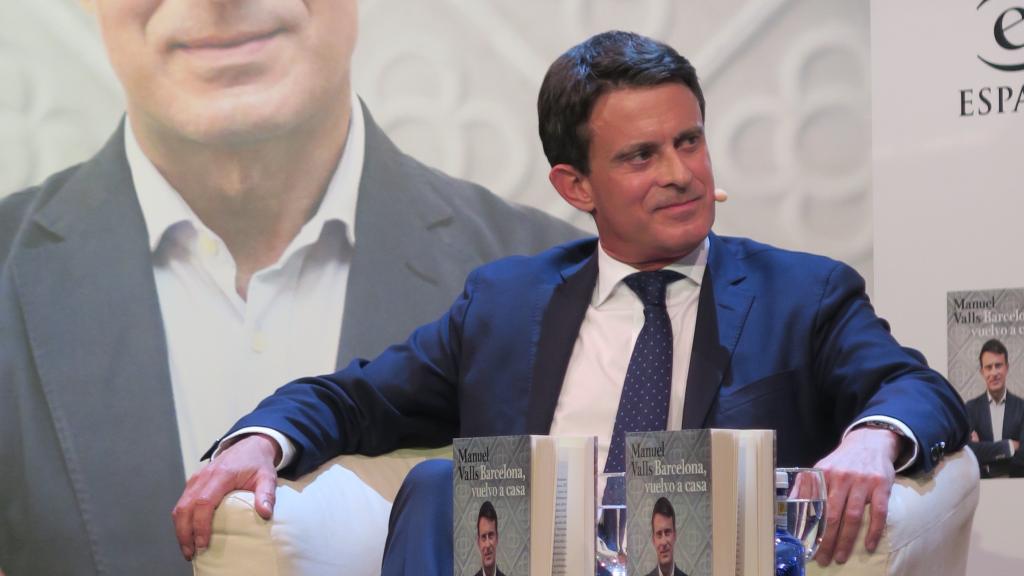 Manuel Valls en la presentación de su libro en Barcelona, esta semana.