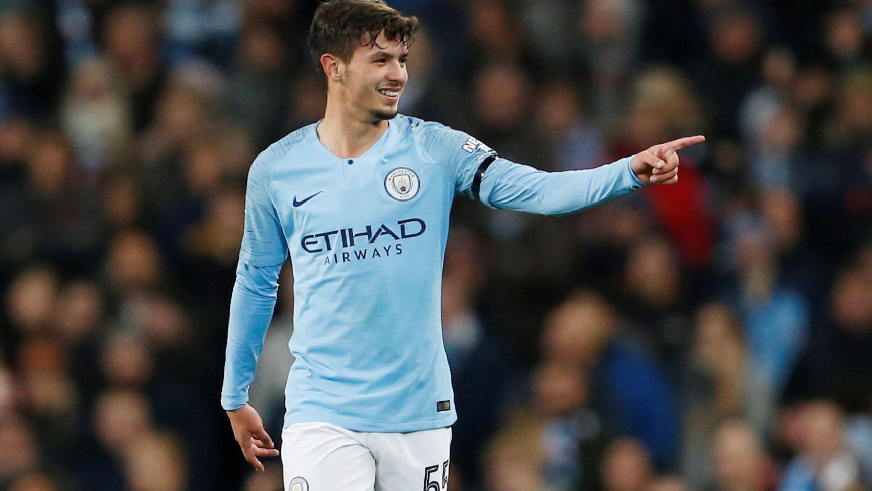 Brahim Díaz celebra un gol con el Manchester City