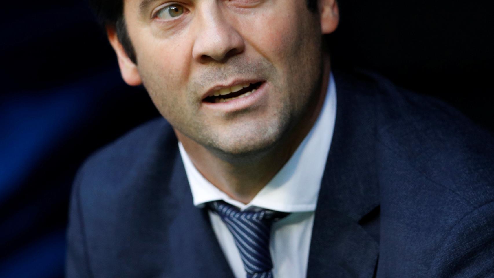 Santiago Solari, en el banquillo del Santiago Bernabéu