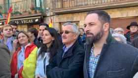 Santiago Abascal junto a José Antonio Ortega Lara, en Alsasua.