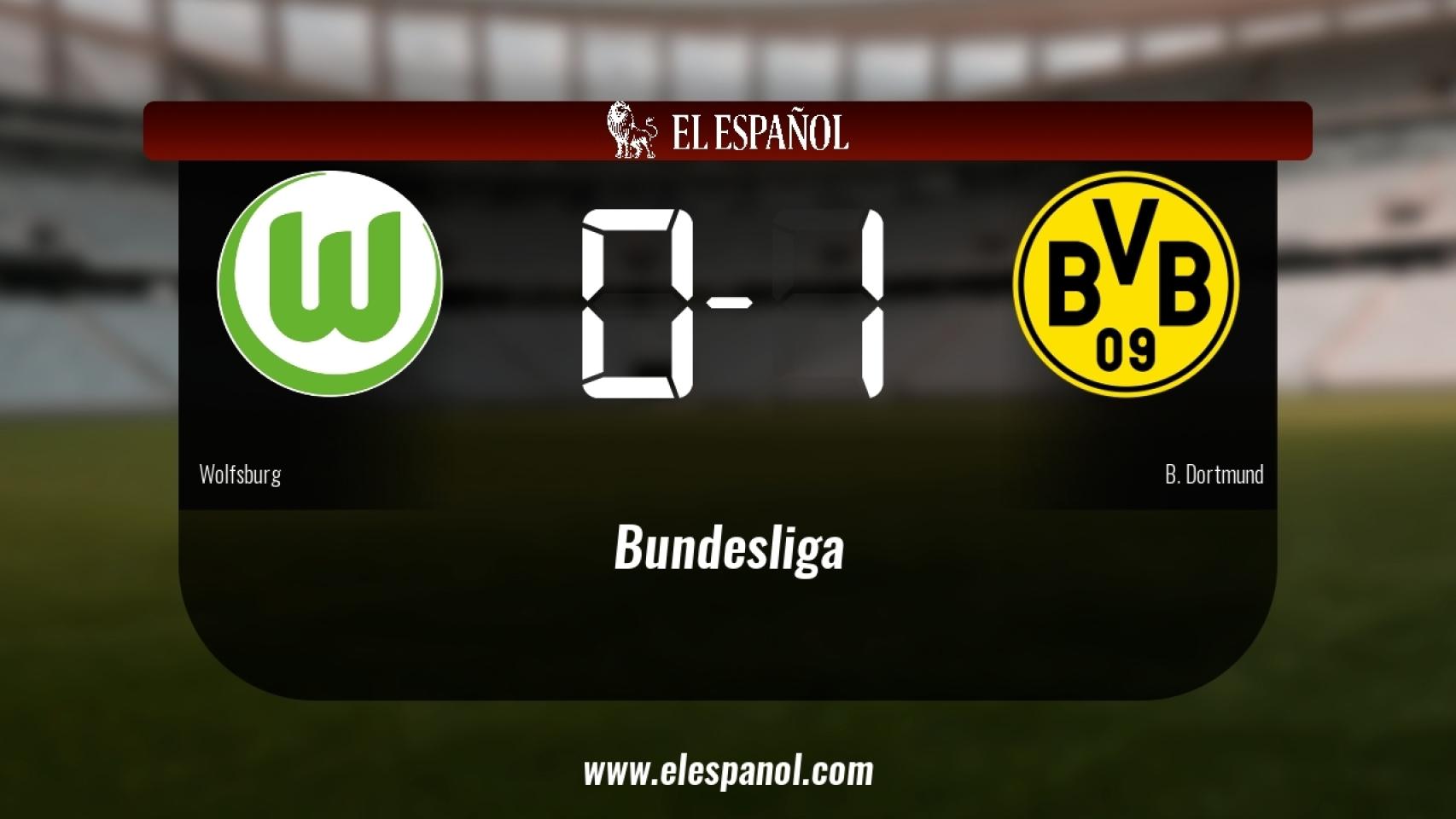 El Wolfsburg 0-1 Borussia Dortmund