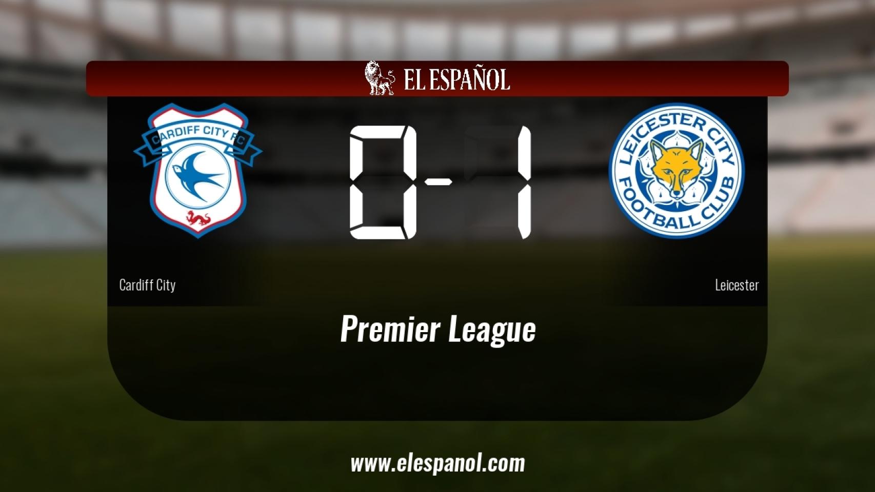 El Cardiff City cae ante el Leicester (0-1)