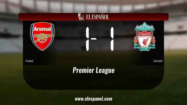 Reparto de puntos entre el Arsenal y el Liverpool, el marcador final fue 1-1