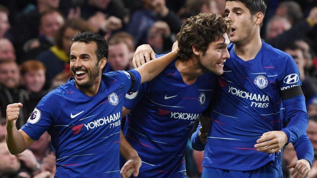 Pedro, Marcos Alonso y Morata