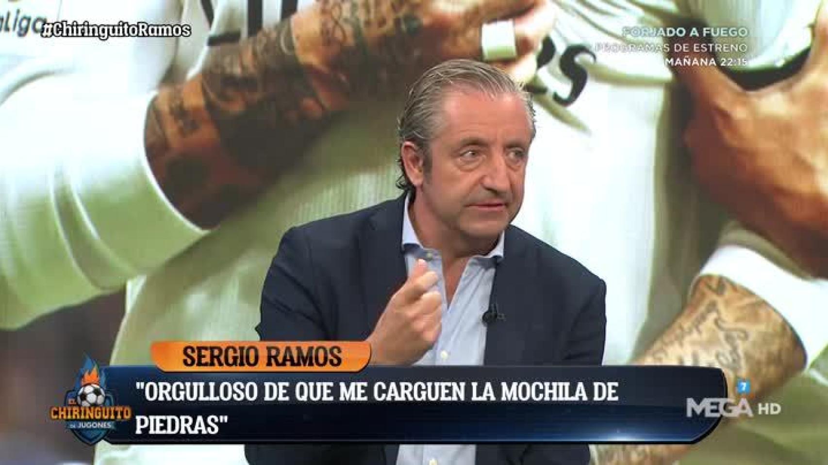 Josep Pedrerol en El Chiringuito. Foto: Twitter. (@elchiringuitotv)