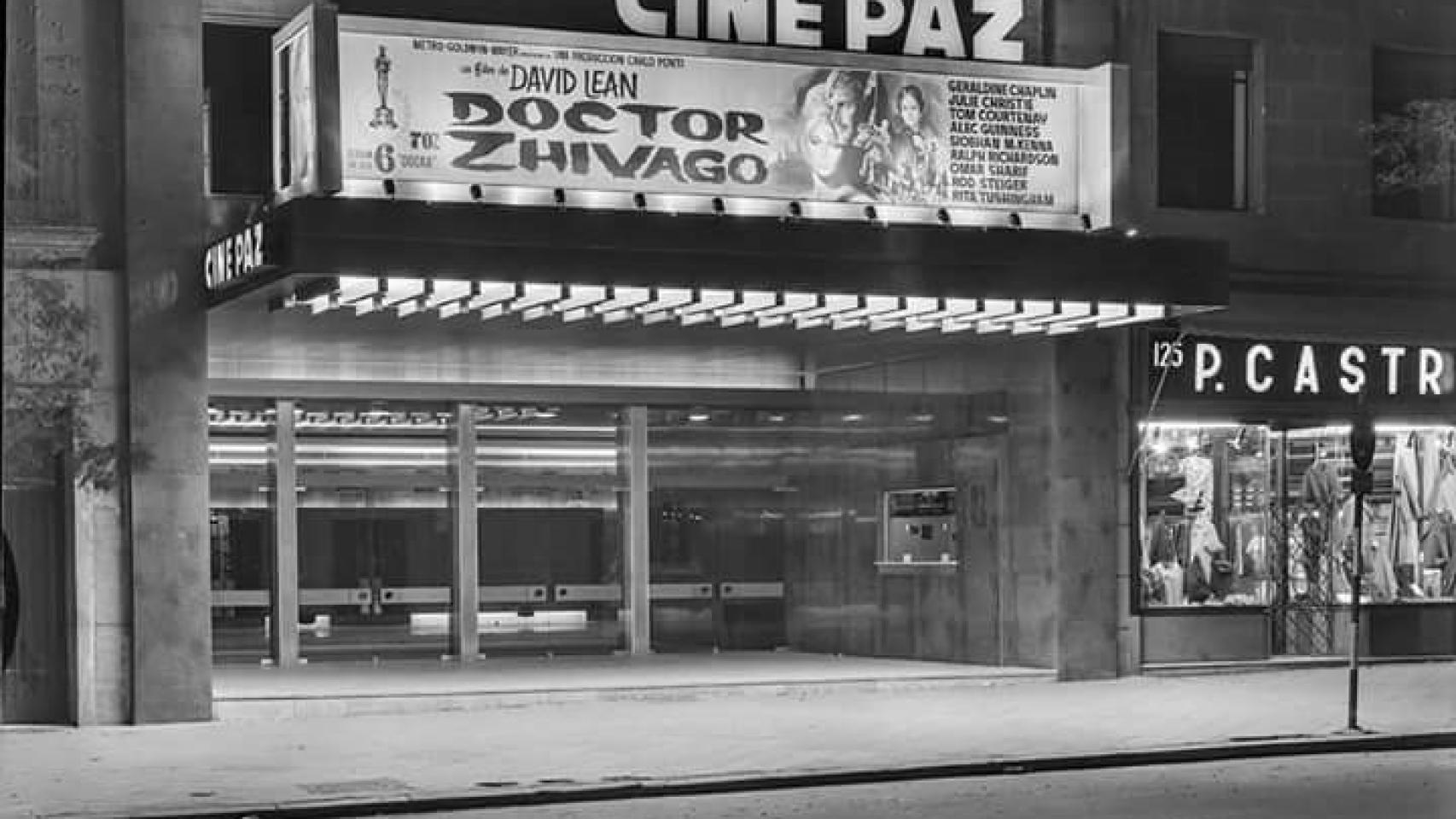 Los cines Paz en 1966.