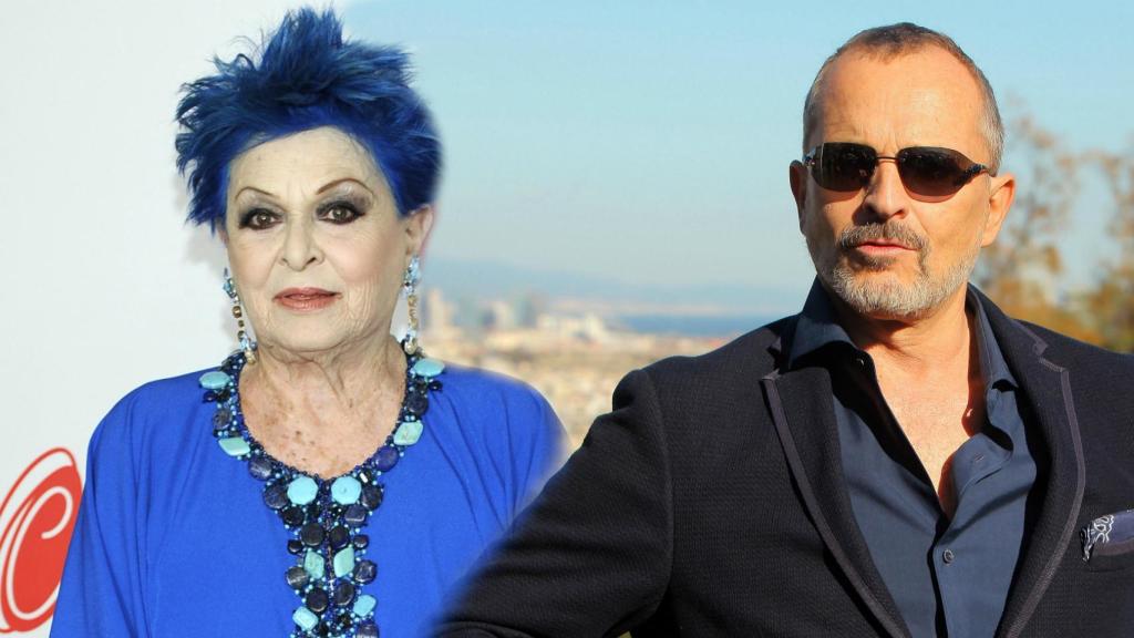 Lucia Bosé y Miguel Bosé en un montaje.