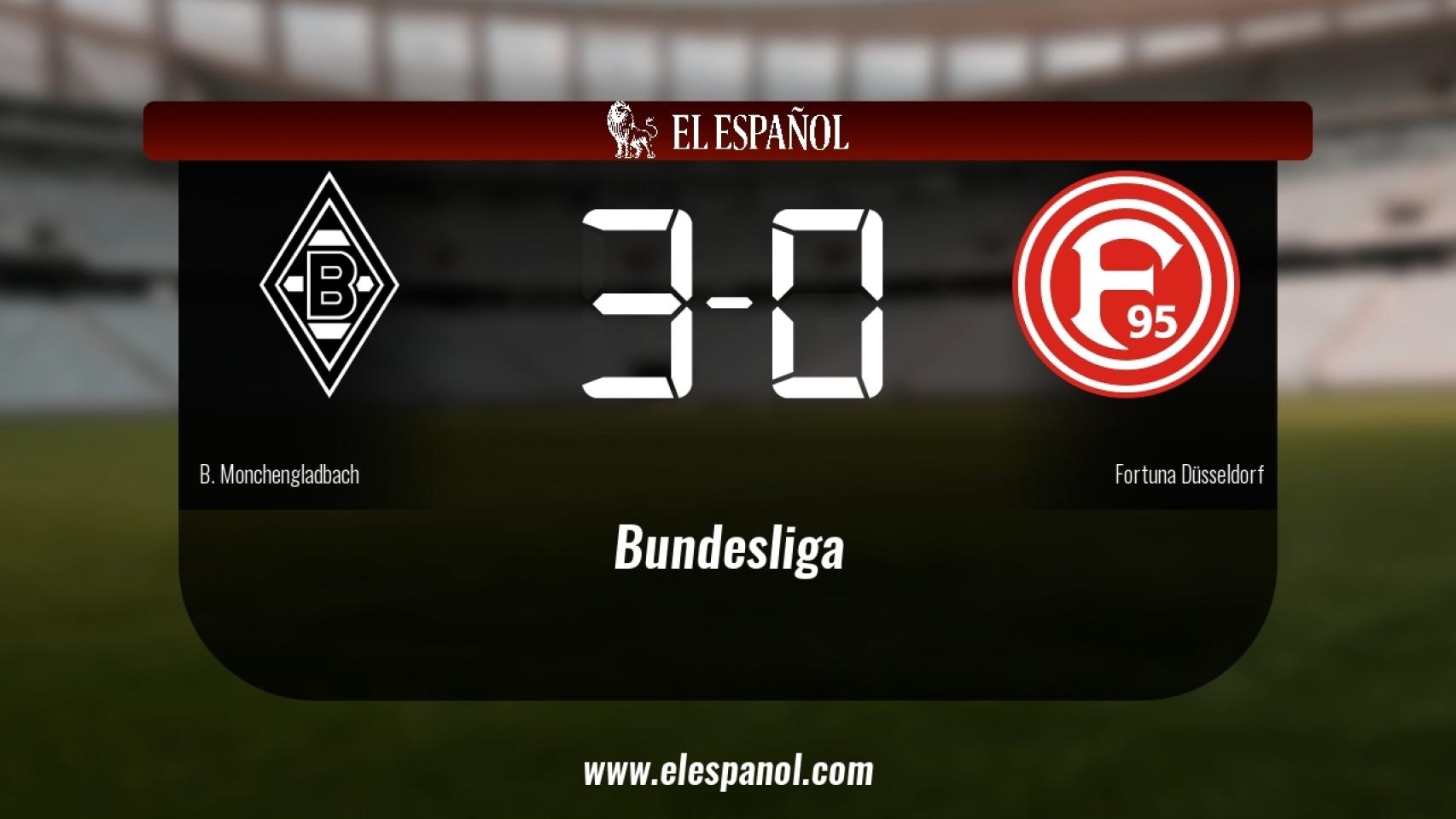 El Borussia Monchengladbach derrotó al Fortuna Düsseldorf por 3-0