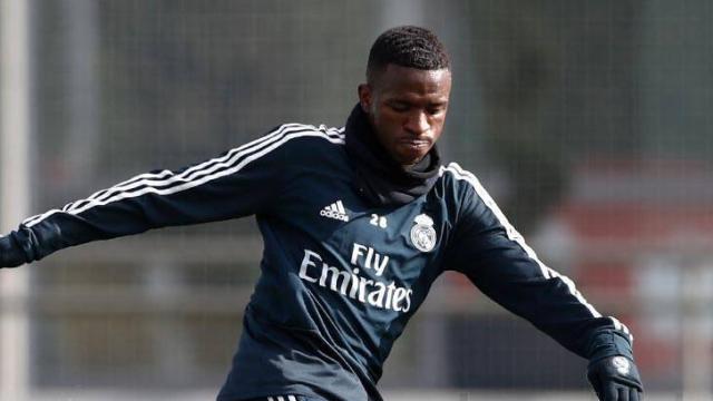 Vinicius e Isco, en un entrenamiento del Real Madrid