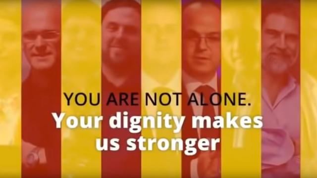 Nuevo vídeo de los independentistas a la comunidad internacional.