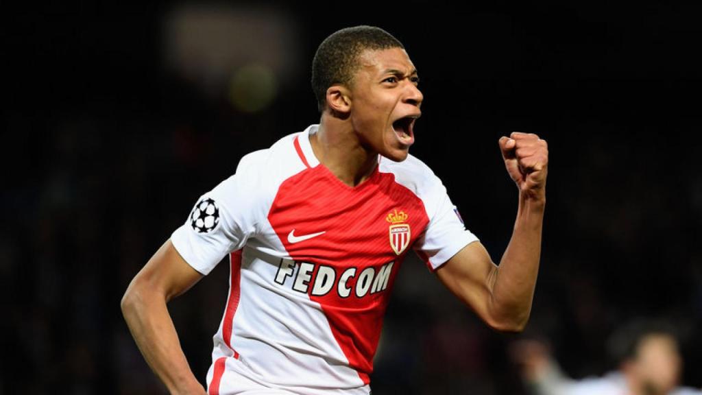 Mbappé, con el Mónaco en 2017