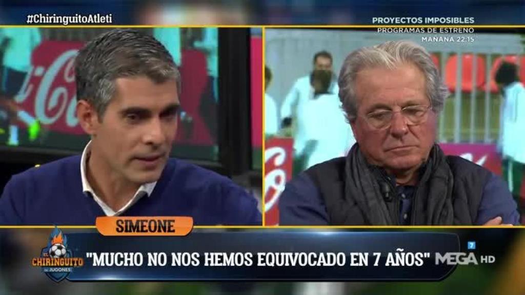 D'Alessandro en El Chiringuito. Foto: Twitter. (@elchiringuitotv)