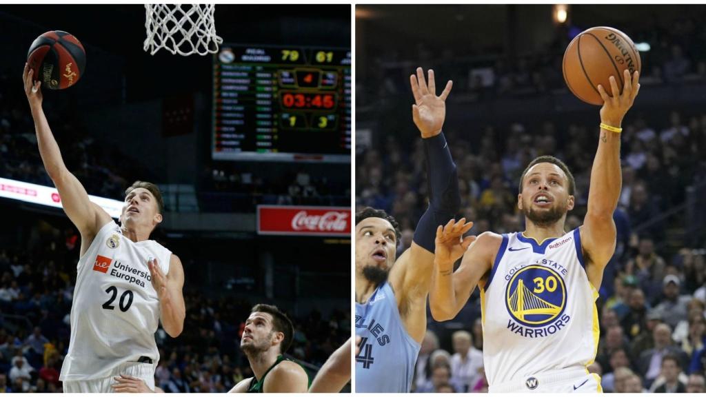 Jaycee Carroll y Stephen Curry