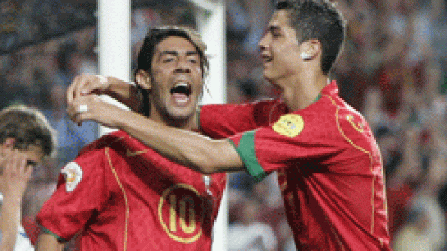 Cristiano y Rui Costa en el 2004