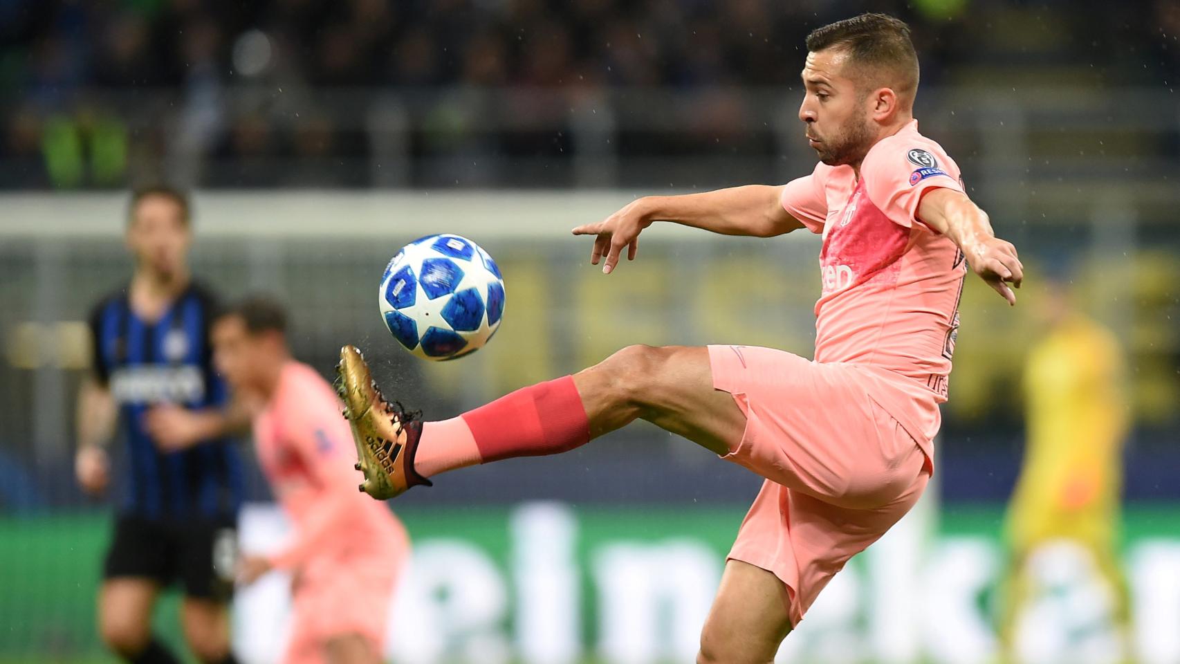 Jordi Alba, ante el Inter de Milán.