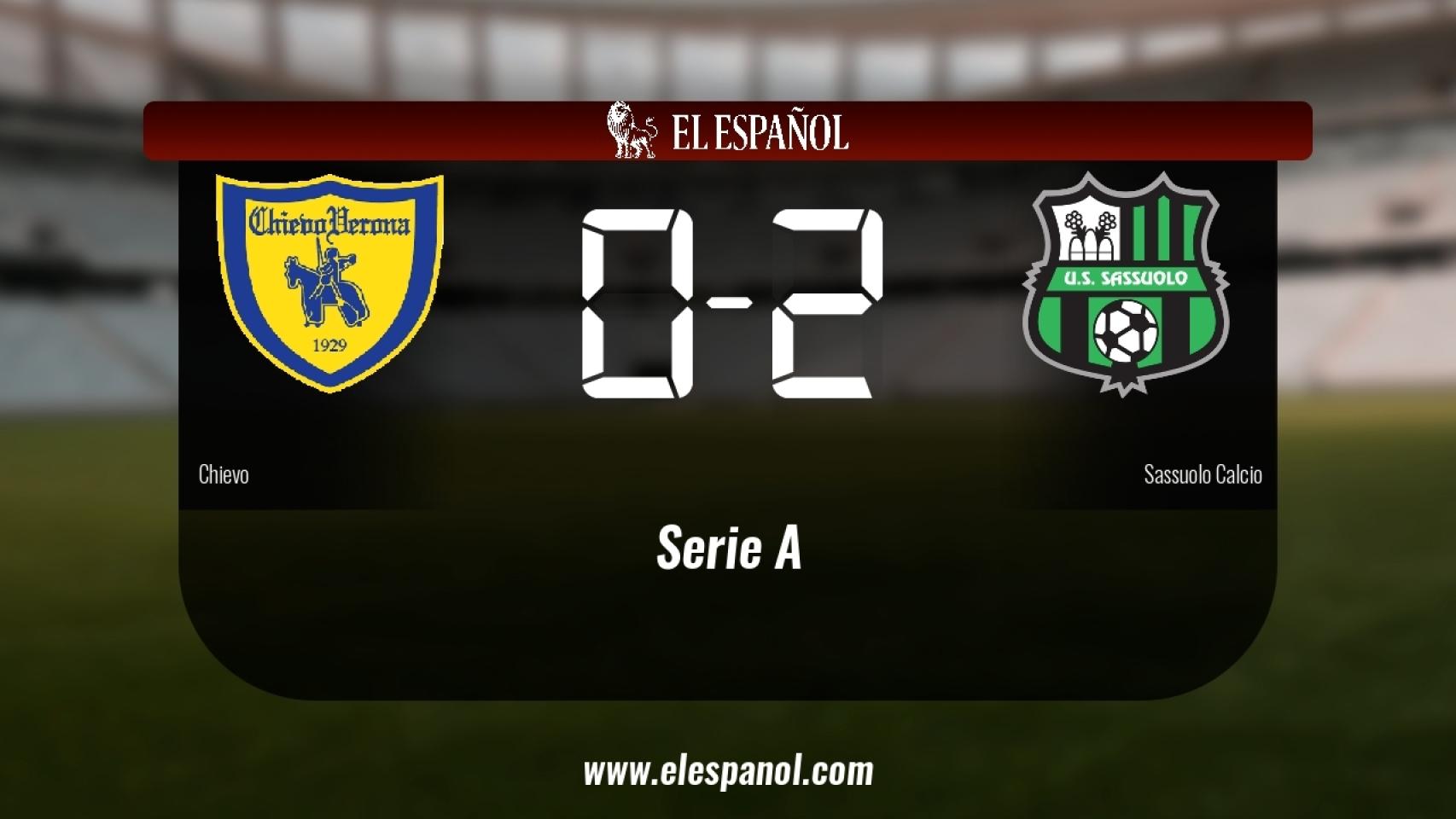 El Sassuolo se lleva tres puntos a casa después de vencer al Chievo