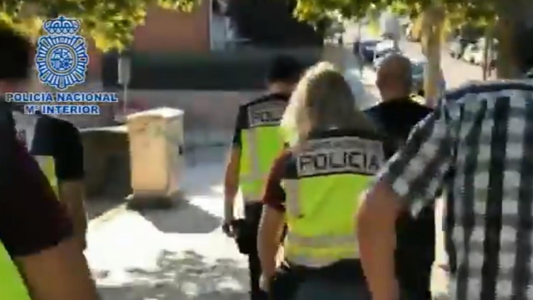 Momento de la detención en Móstoles.