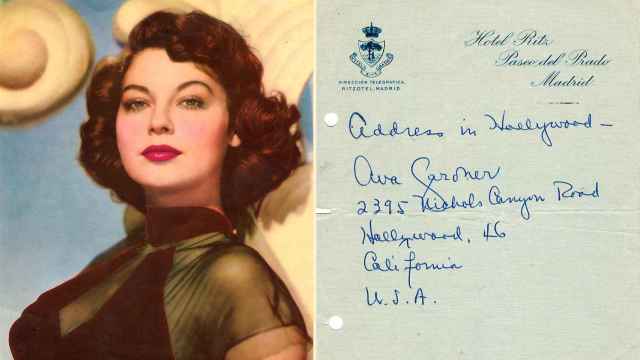 Ava Gardner y un autógrafo que le firmó a Jorge Fiestas.