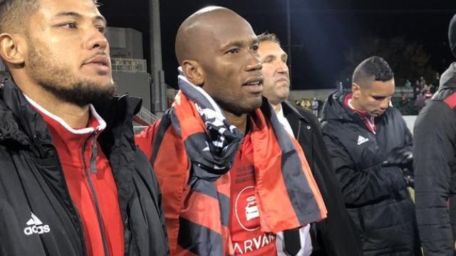 Drogba se retira en el Phoenix Rising. Foto: Twitter (@PHXRisingFC)