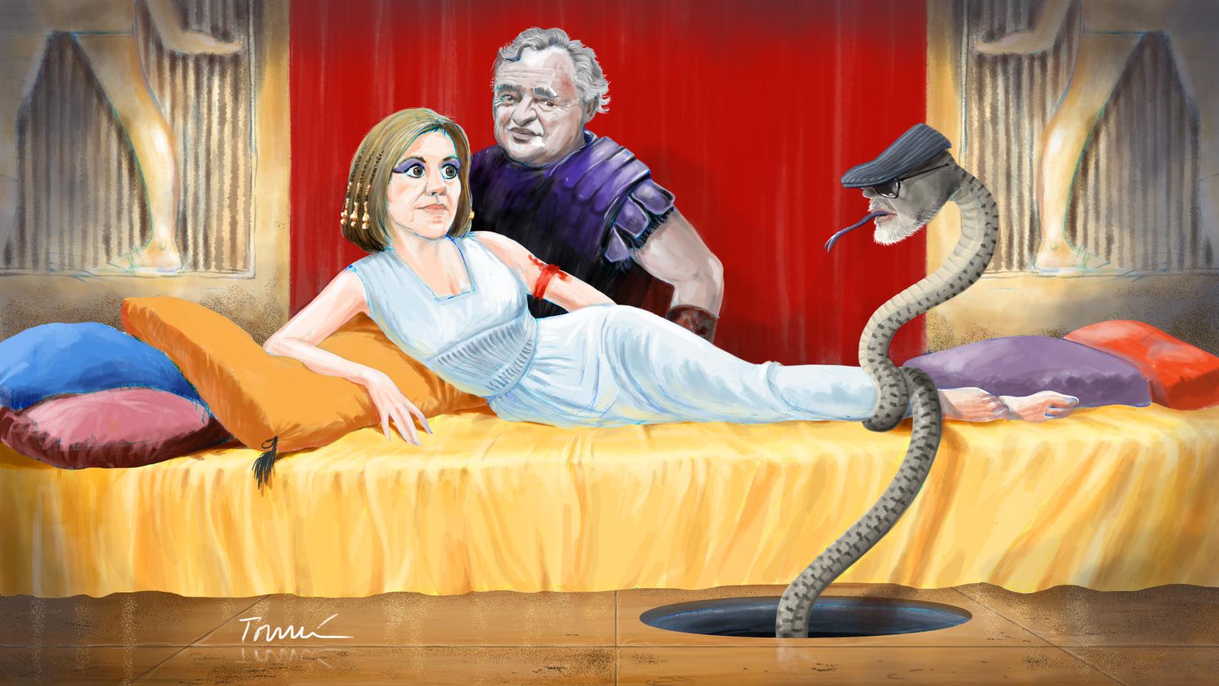 Cleopatra Cospedal, Marco del Hierro y el áspid Villarejo.