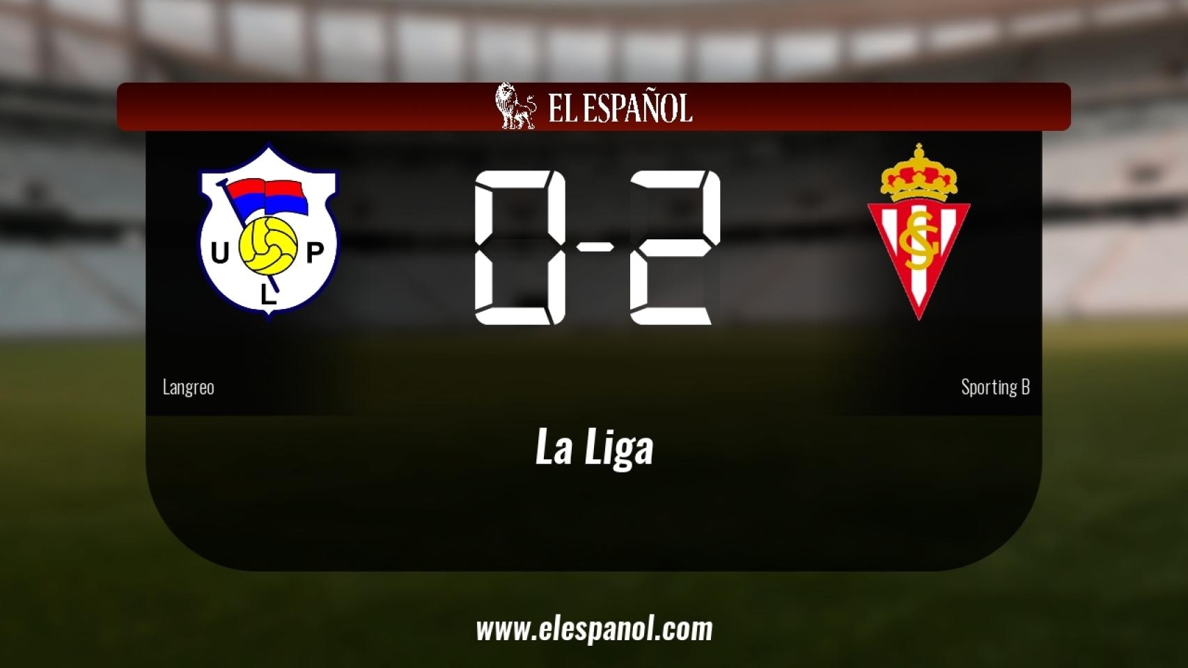 El Sporting B derrotó al Langreo por 0-2