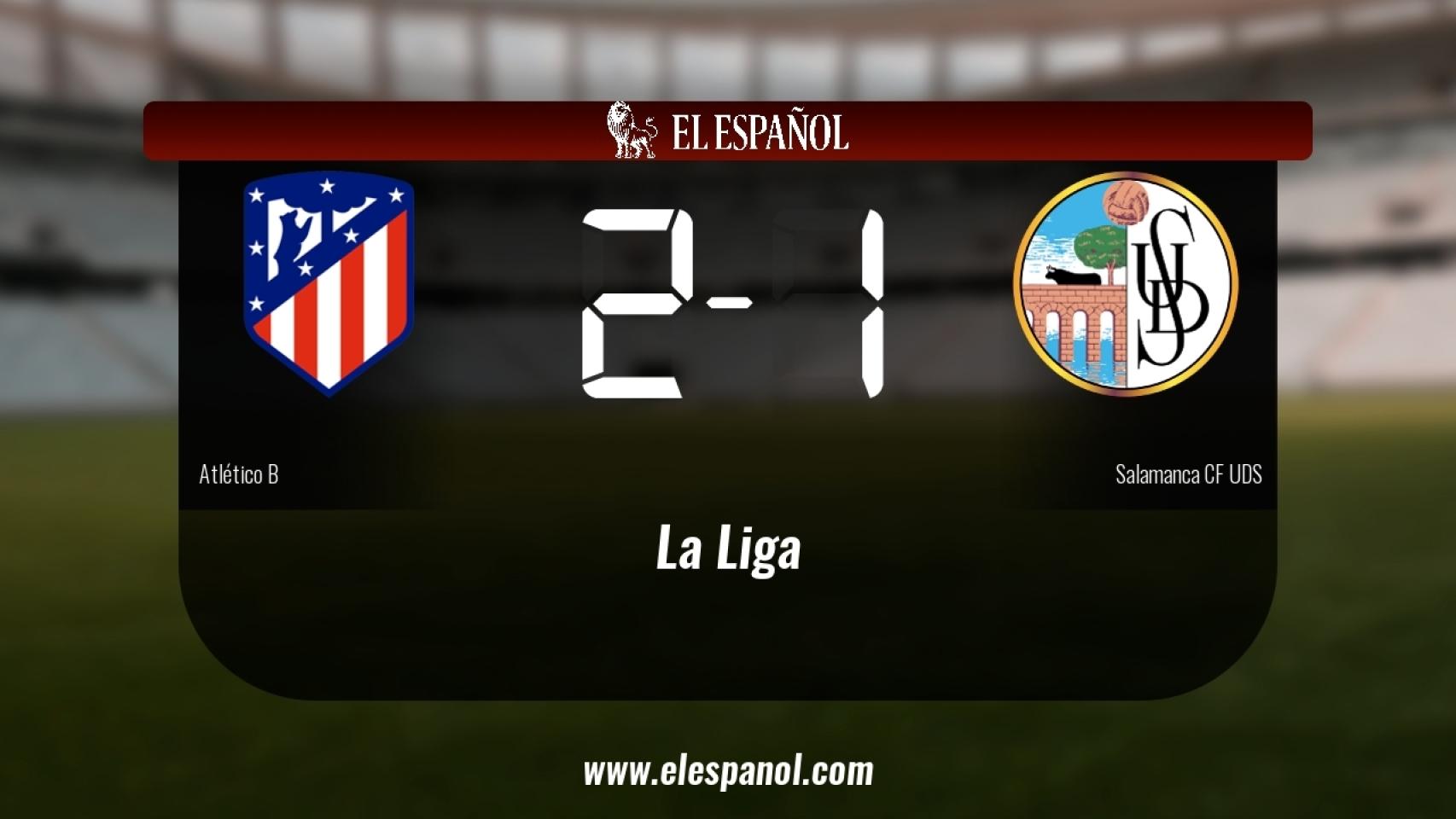 El Atlético B gana en el Cerro del Espino al Salamanca UDS