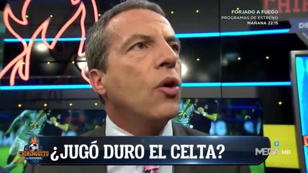 Cristóbal Soria en El Chiringuito. Foto: Twitter. (@elchiringuitotv)