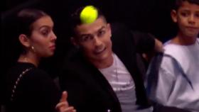Cristiano Ronaldo en el torneo de maestros de tenis de Londres