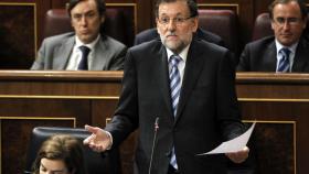 El expresidente Rajoy, en una sesión de control en el Congreso./