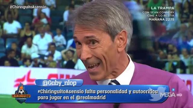 Lobo Carrasco en El Chiringuito. Foto: Twitter (@elchiringuitotv)