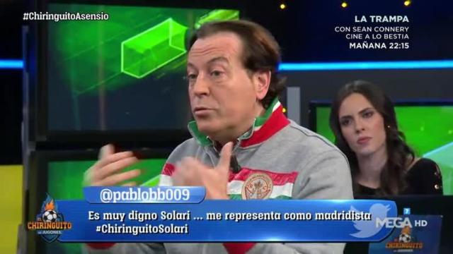 Pipi Estrada en El Chiringuito. Foto: Twitter. (@elchiringuitotv)