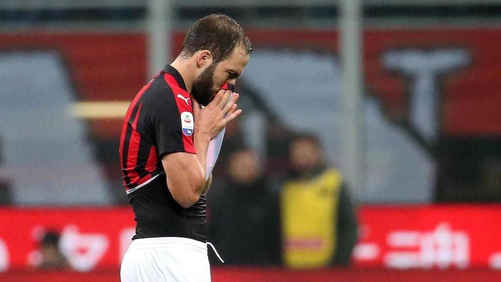 Higuaín, jugador del Milan.