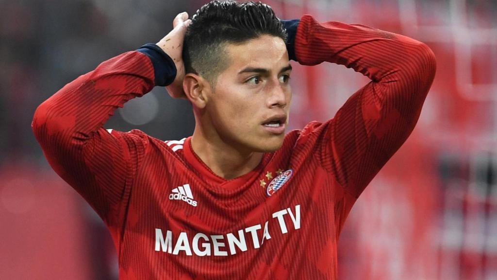 James Rodríguez, en un partido del Bayern Múnich