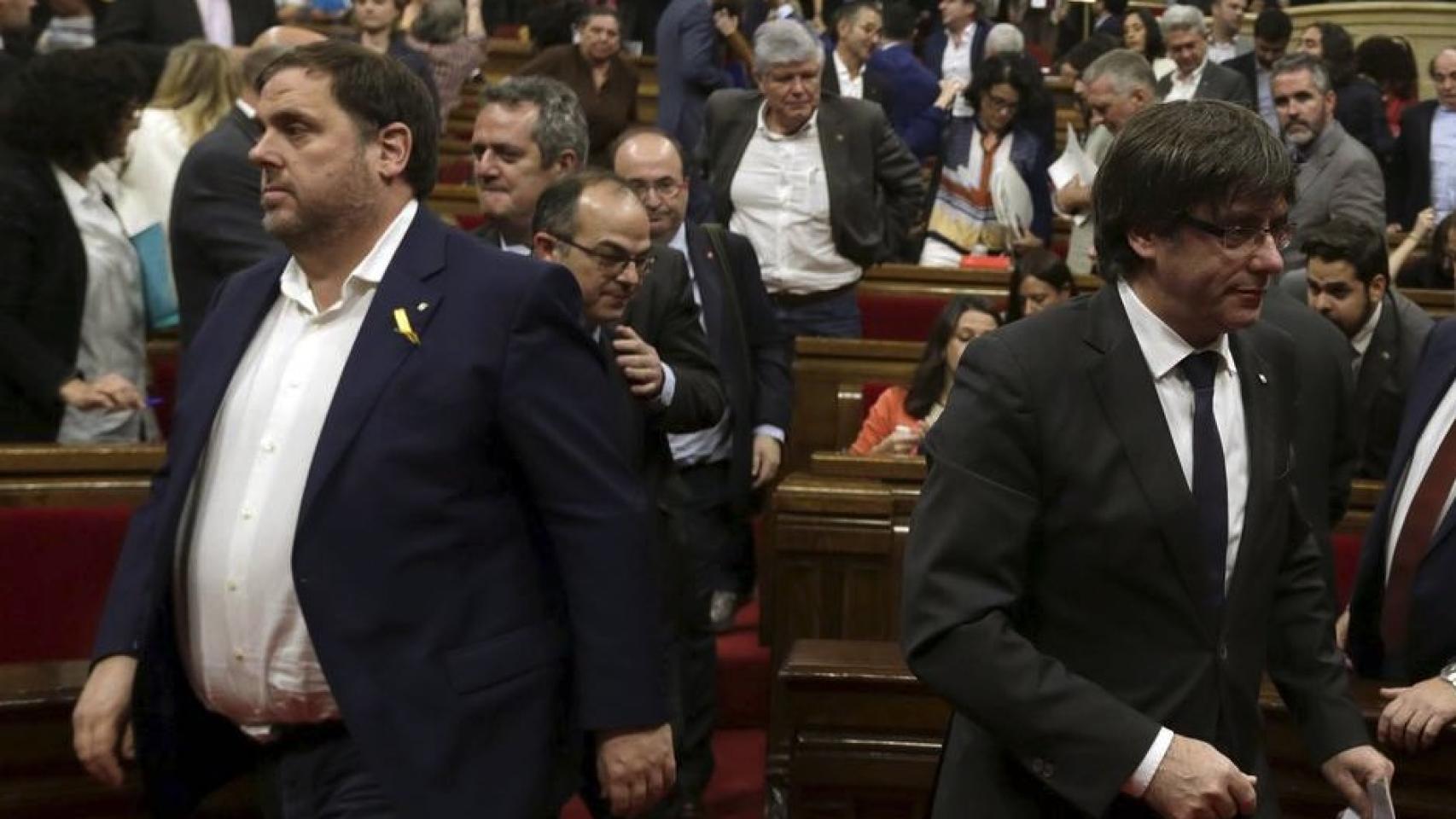 Oriol Junqueras y Carles Puigdemont en una imagen de archivo.